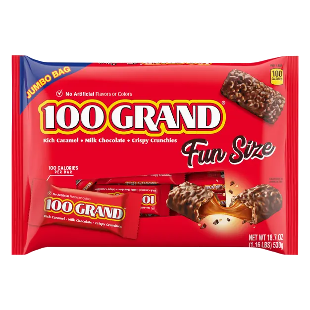 Caramel & Crispy Milk Chocolate Candy Bars Fun Size Jumbo Bag