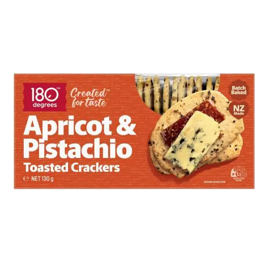 Toasted Apricot & Pistachio Crackers
