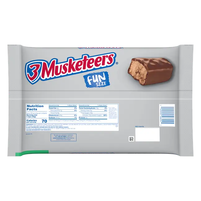 3 MUSKETEERS Fun Size Milk Chocolate Candy Bars