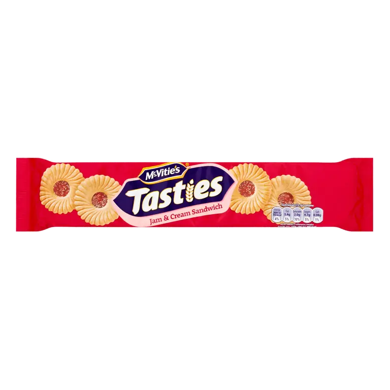 McVitie's Tasties Jam & Cream Sandwich Biscuits 150g