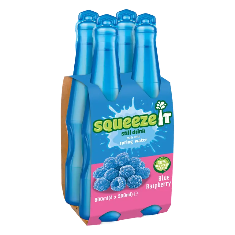Squeeze It Blue Raspberry Still Drink 4 x 200ml (800ml)