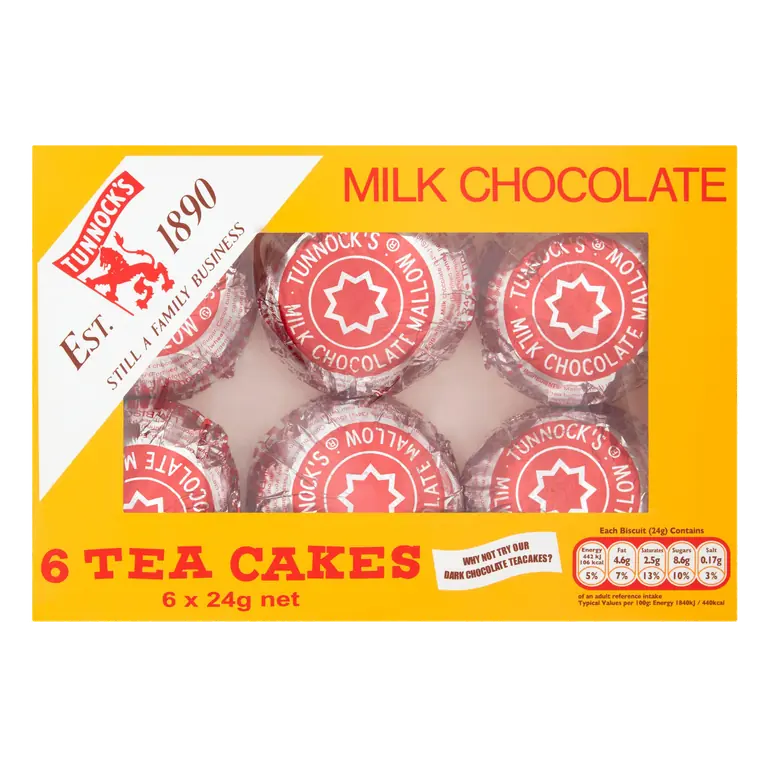 Tunnock's Milk Chocolate Tea Cakes 6 x 24g