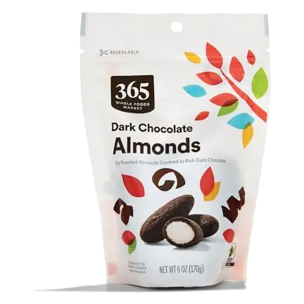 Dark Chocolate Almonds, 6 OZ