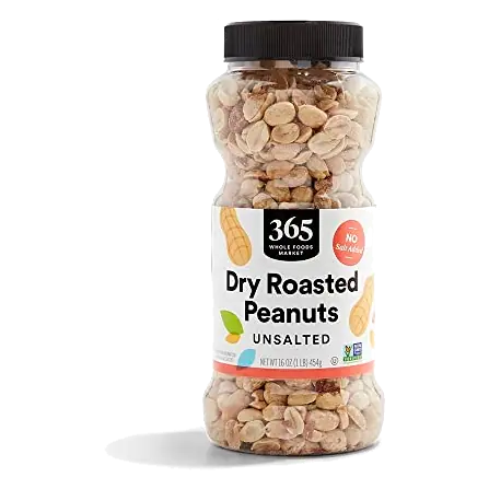 Dry Roasted and Unsalted Peanuts, 16 OZ