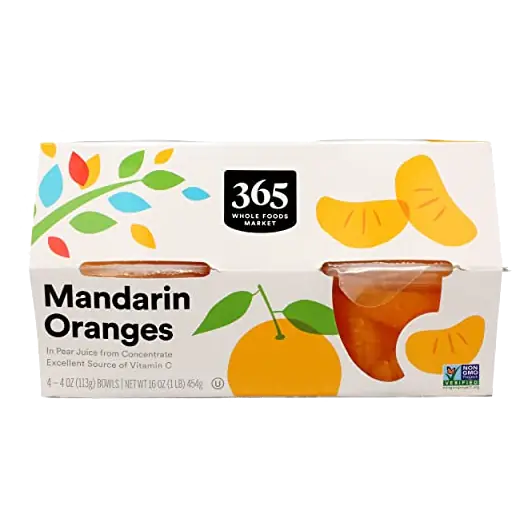 Mandarin Oranges 4/4 Oz Cups, 16 OZ