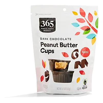Mini Dark Chocolate Peanut Butter Cups, 4.7 OZ