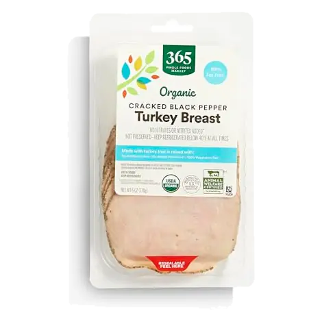 Organic Black Pepper Sliced Turkey, 6 OZ
