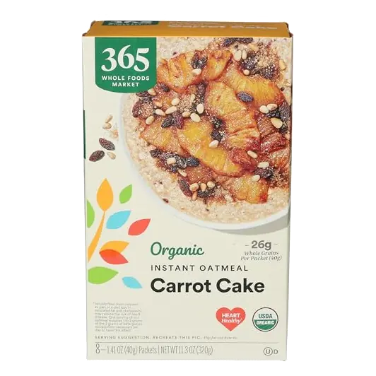 Organic Carrot Cake Instant Oatmeal, 11.3 OZ