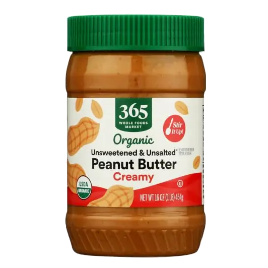 Organic Creamy Peanut Butter No Salt Added, 16 OZ
