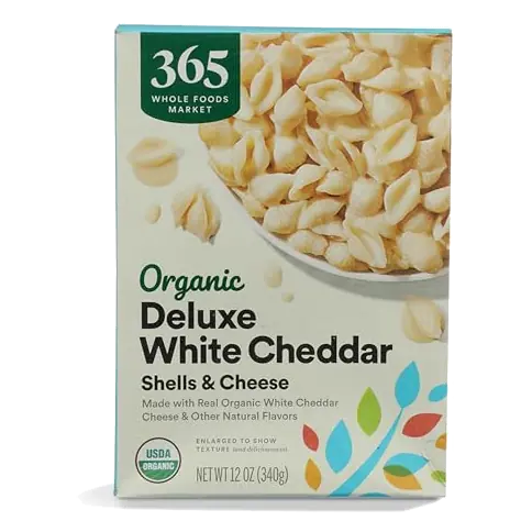Organic Deluxe White Cheddar Shells and Cheese, 12 OZ