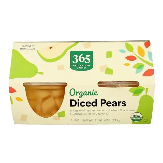 Organic Diced Pears, 16 OZ