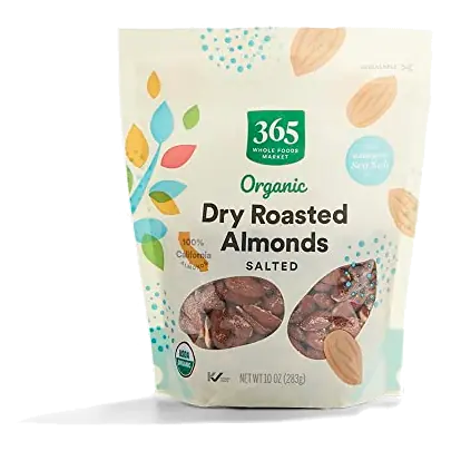 Organic Dry Roasted & Salted Almonds, 10 OZ