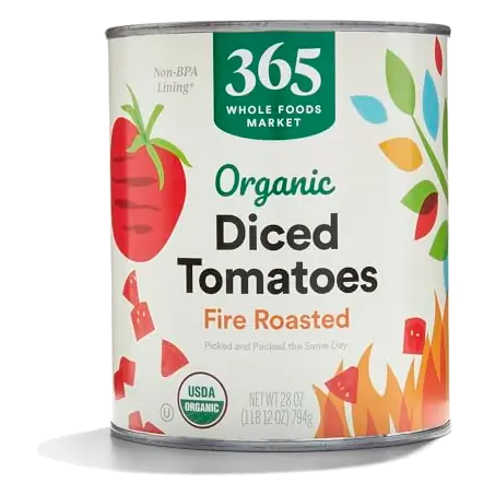 Organic Fire Roasted Diced Tomatoes, 28 OZ