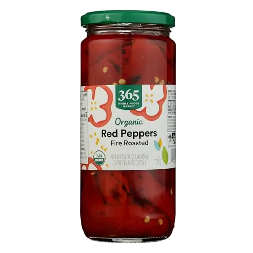 Organic Fire Roasted Red Peppers, 16 OZ