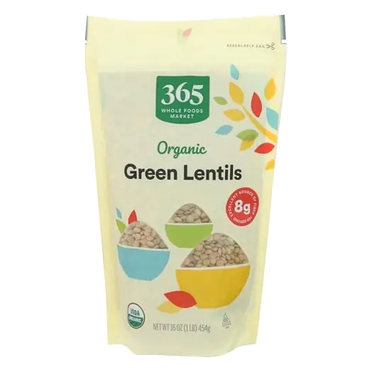 Organic Green Lentils, 16 OZ