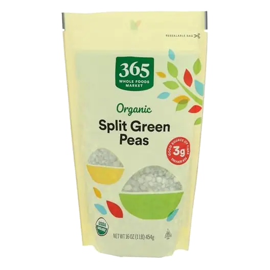 Organic Green Split Peas, 16 OZ