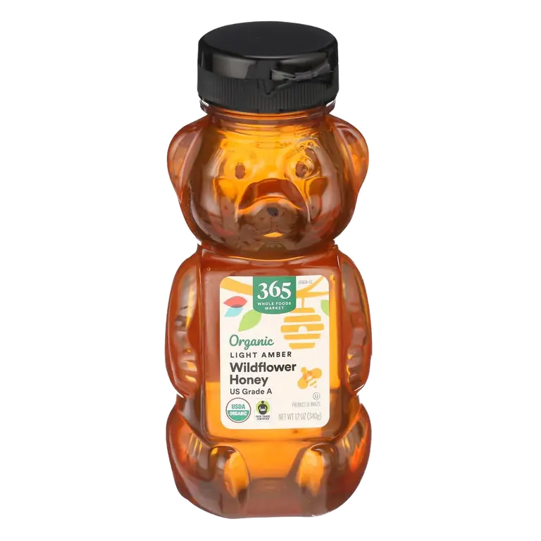 Organic Light Amber Wildflower Honey, 12 OZ
