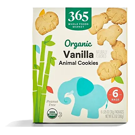 Organic Multi Pack Vanilla Animal Cookie, 6.3 OZ