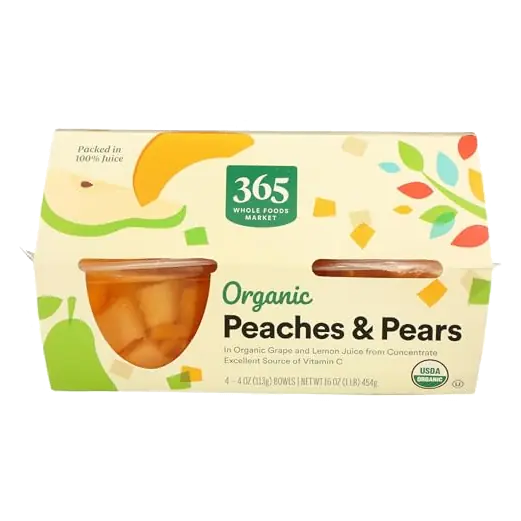 Organic Peaches And Pears, 16 OZ