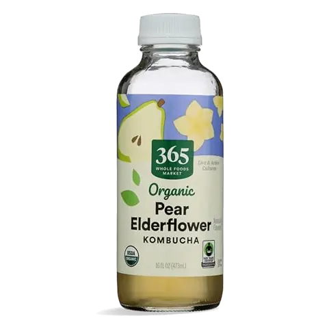 Organic Pear Elderflower Kombucha, 16 FZ