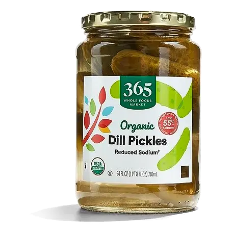 Organic Reduced Sodium Kosher Dill Pickles, 24 FZ