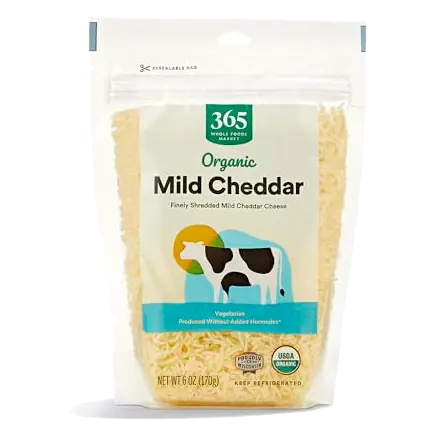 Organic Shredded Mild Cheese Cheddar, 6 OZ