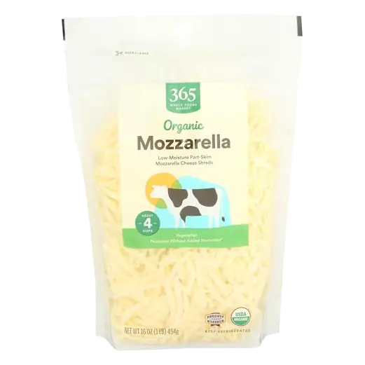 Organic Shredded Mozzarella, 16 OZ