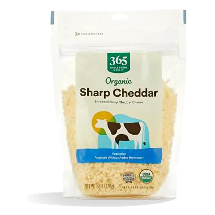 Organic Shredded Sharp Cheddar Cheese, 6 OZ