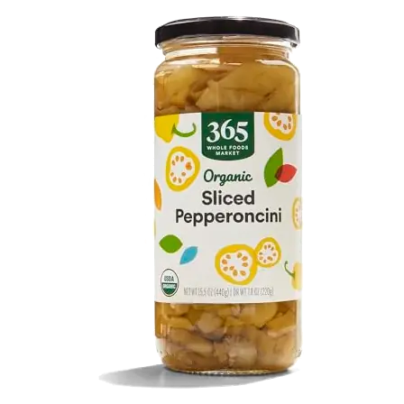 Organic Sliced Golden Pepperoncini, 15.5 OZ