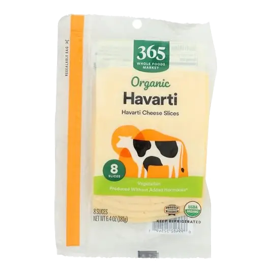 Organic Sliced Havarti, 6 OZ