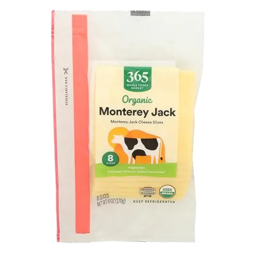 Organic Sliced Monterey Jack Cheese, 6 OZ