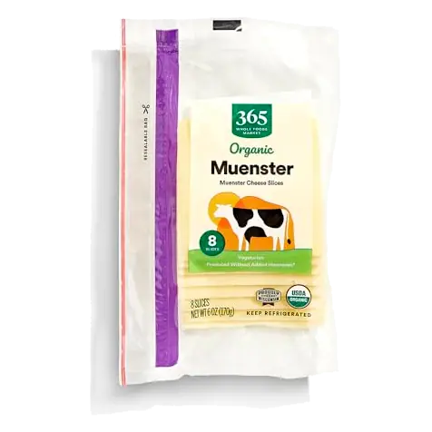 Organic Sliced Muenster Cheese, 6 OZ