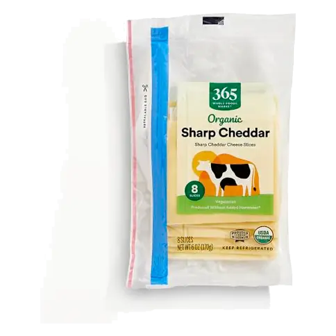 Organic Sliced Sharp Cheddar Cheese, 6 OZ
