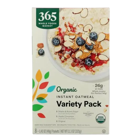 Organic Variety Pack Instant Oatmeal, 11.3 OZ