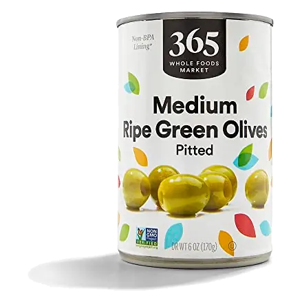 Ripe Green Pitted Olives, 6 OZ