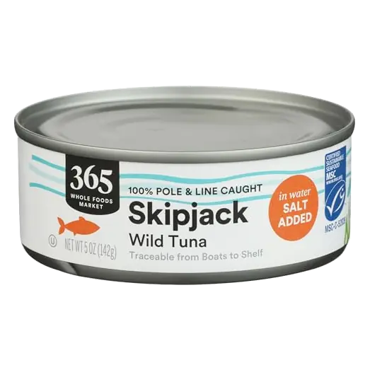 Salted Skipjack Tuna in Water, 5 OZ