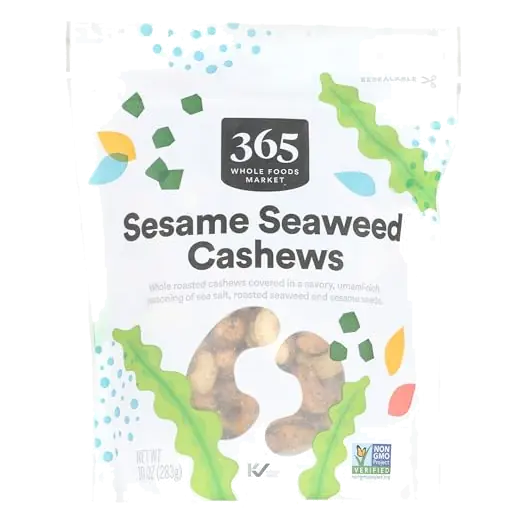 Sesame Seaweed Seasoned Cashews, 10 OZ