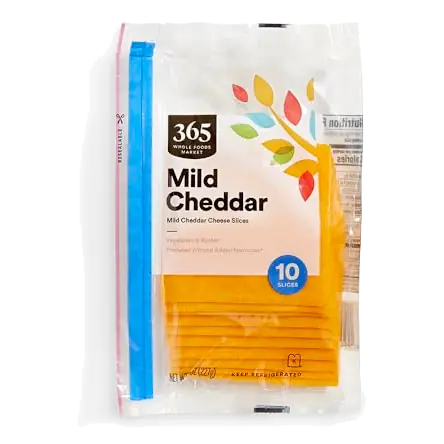 Sliced Mild Cheddar Kosher Cheese, 8 OZ