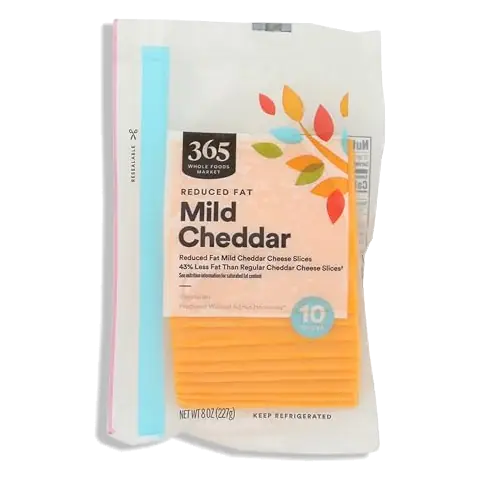 Sliced Reduced Fat Mild Cheddar, 8 OZ