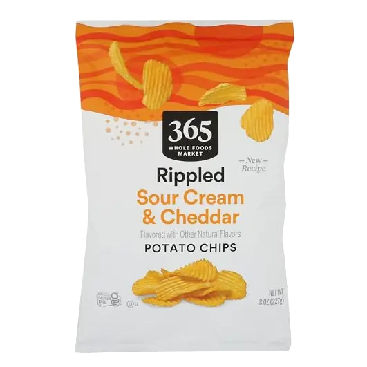 Sour Cream Cheddar Rippled Potato Chips, 8 OZ