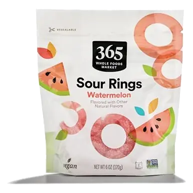 Sour Gummy Watermelon Rings, 6 OZ