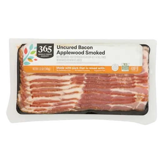 Uncured Applewood Smoked Pork Bacon, 12 OZ