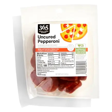 Uncured Pork Pepperoni, 5 OZ