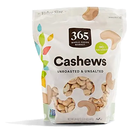 Unroasted & Unsalted Cashews Value Size, 24 OZ