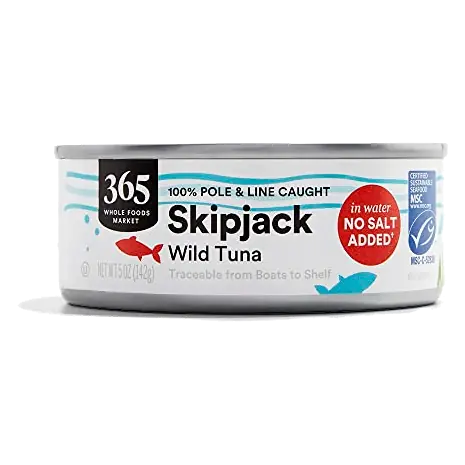 Unsalted Skipjack Tuna in Water, 5 OZ