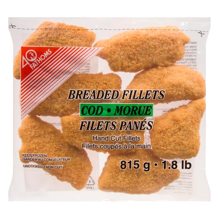 Frozen Cod Fillets Breaded 815 g