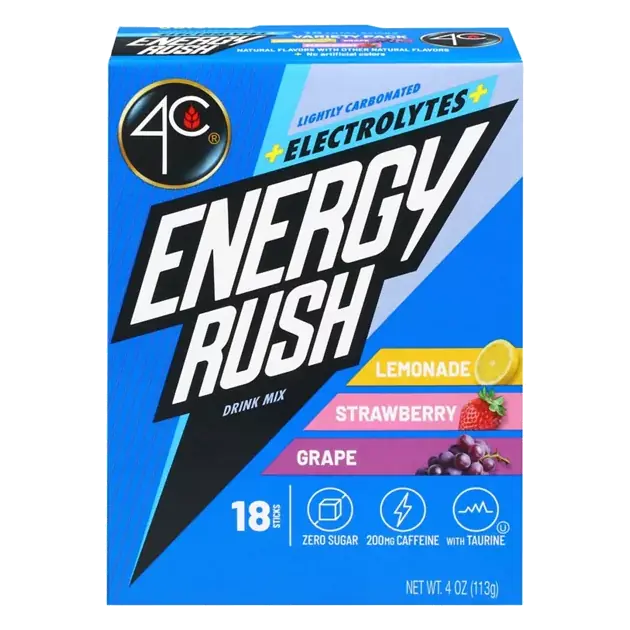 Energy Rush Electrolytes Lemonade/Strawberry/Grape Drink Mix