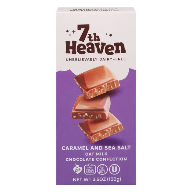 Dairy Free Vegan Caramel & Sea Salt Oatmilk Chocolate Candy Bar