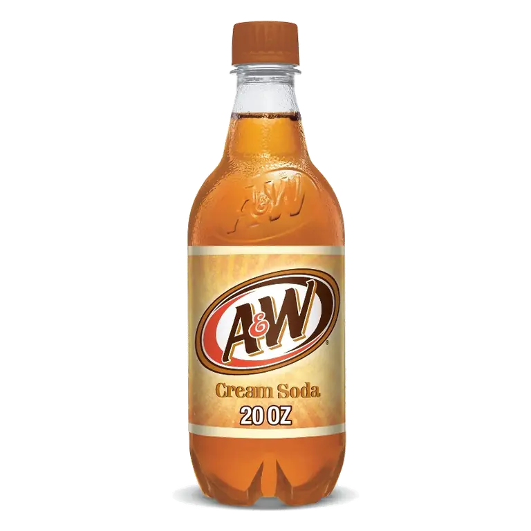 A&W Cream Soda, 20 fl oz Bottle