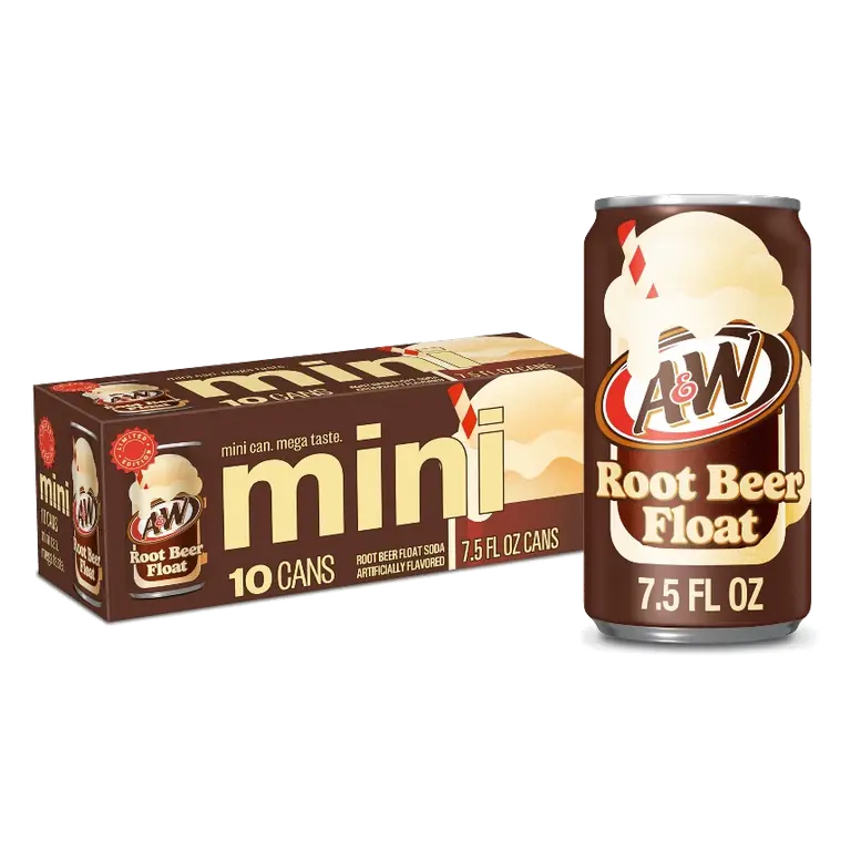 A&W Root Beer Float, 10pk/7.5 fl oz Mini Cans